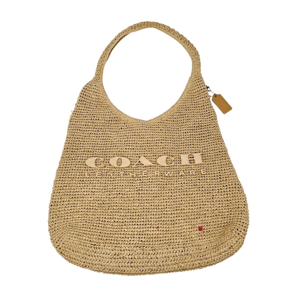 Coach Brooklyn 39 Shoulder Bag in Natural Straw Large Hobo A25201-CAL99